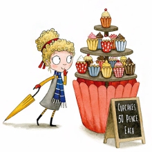 Little Lady and Cupcakes -
