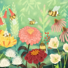 Bella Bee and Friends Pollinate Flowers