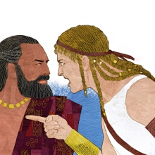 Achilles and Agamemnon arguing