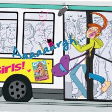 Bus Doors Girl Squash