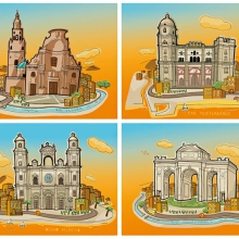 4 Spain Landmarks-Orange Campain